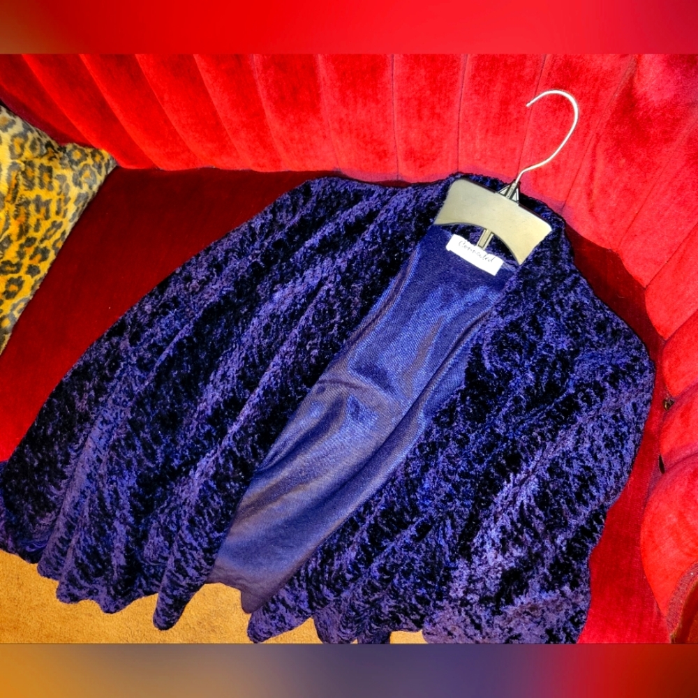 Royal Purple Velvet Cardigan